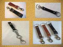 Leather Key Chains, Wristlets, Fobs &amp; Bag Lanyards