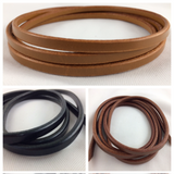 1/4 inch (7mm) finished leather string, drawstring for bags, pouches, hoodies, backpacks, duffle bags, etc.