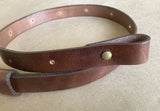 1" Leather Rifle Sling Antiqued Brown Distressed Gun Carbine - Adjusts 30"-42"