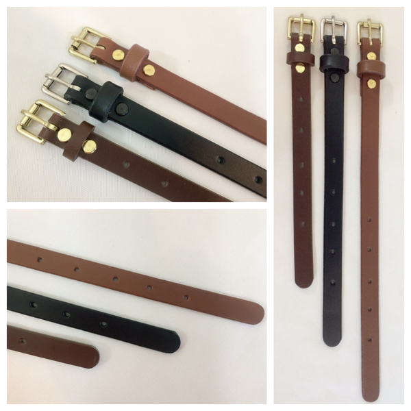 1/2 in. Adjustable Leather Strap Extenders Extensions for Bag Straps - 3  lengths