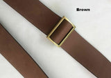 2 inch wide Leather Adjustable Slide Convertible Cross Body Bag Strap 3 Colors brown leather