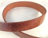 Antiqued Brown Asian Buffalo Leather Belt Blank Strip Belt Crafts 9 oz.