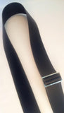 Leather Adjustable Slide Convertible Cross Body 2 inch wide Bag Strap 3 Colors black 2 inch width