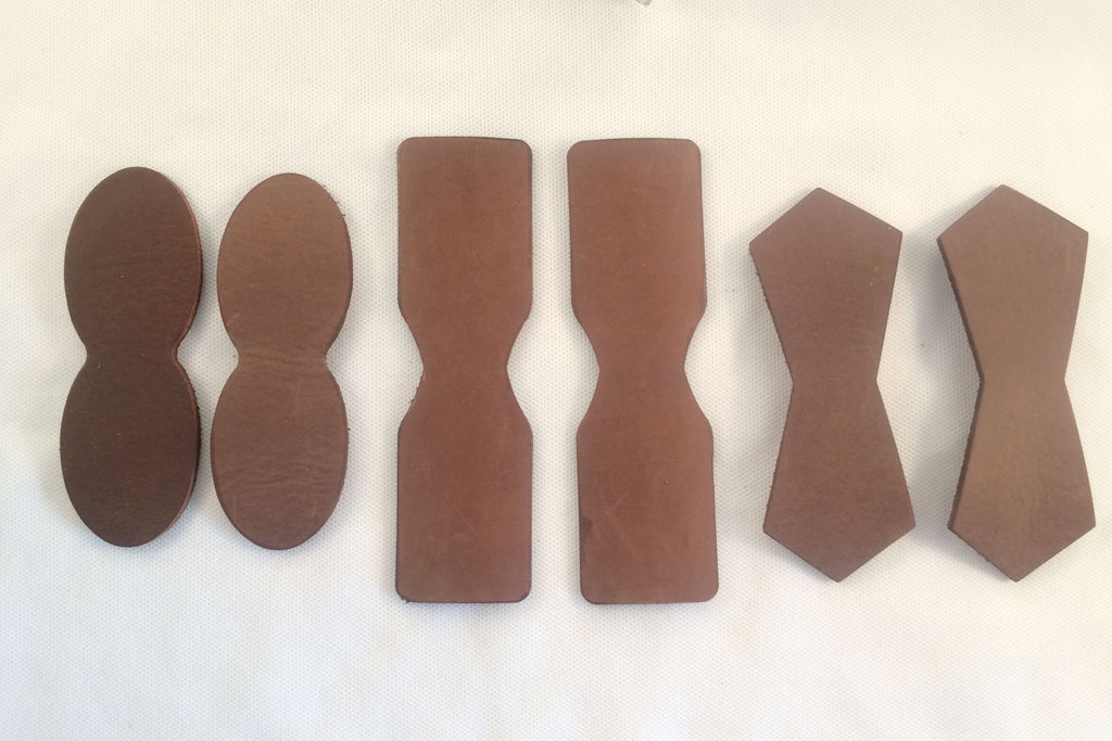 Brown Leather DIY Craft Attachment Tabs for Bags Purses Handles or Straps