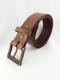 1.5" Top Grain 9-10 oz. VEG TANNED Work Casual Jeans Belt Snap-on Buckle 4 Colors