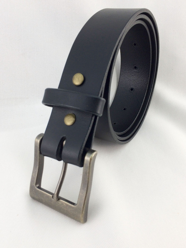 1.5" Top Grain 9-10 oz. VEG TANNED Work Casual Jeans Belt Snap-on Buckle 4 Colors