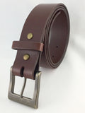1.5" Top Grain 9-10 oz. VEG TANNED Work Casual Jeans Belt Snap-on Buckle 4 Colors