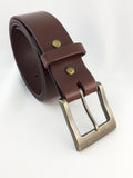 1.5" Top Grain 9-10 oz. VEG TANNED Work Casual Jeans Belt Snap-on Buckle 4 Colors