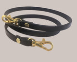 cross body 3/8 inch leather straps