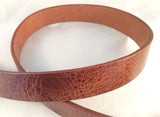 Antiqued Brown Leather Belt Blank Strip for Crafts 9 oz. - Asian Buffalo 3 widths
