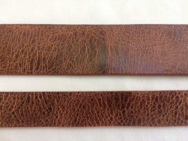 Light Brown Matte Peanut West Tan Buffalo Leather Strip, 48”- 60” in L –  Stonestreet Leather