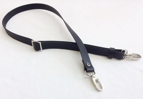 black leather 5/8 in. Adjustable Leather convertible crossbody