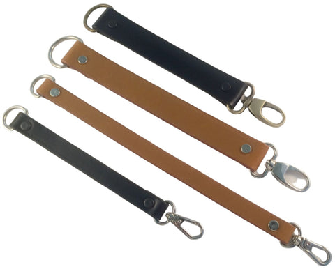 Snap on Leather Strap Extenders Extensions for Bags - 4 widths - 3 lengths