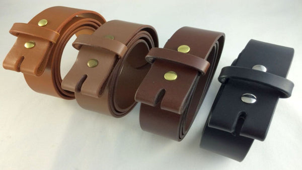 Finished Leather Belt Strips Blanks 9-10 oz. Choice of 4 colors