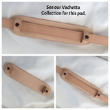 vachetta removable leather shoulder pad for bag, luggage or purse straps