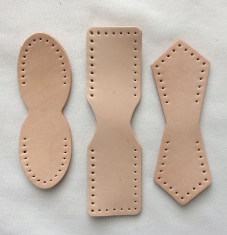 Veg Tanned Leather Attachment Tabs for Bag Purse Handles or Straps