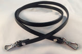 black 3/8 in. cross body leather strap