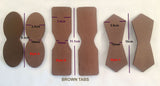 Brown Leather DIY Craft Attachment Tabs for Bags Purses Handles or Straps