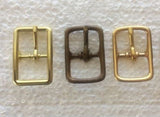 choice of buckle finishes for use on 1/2 wide leather crossbody adjustable strap for hand bag