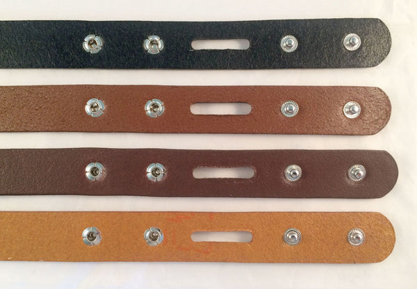 3/4" Finished Leather Belt Blanks - 9-10 Oz. With Snap Buckle, 4 Color Options