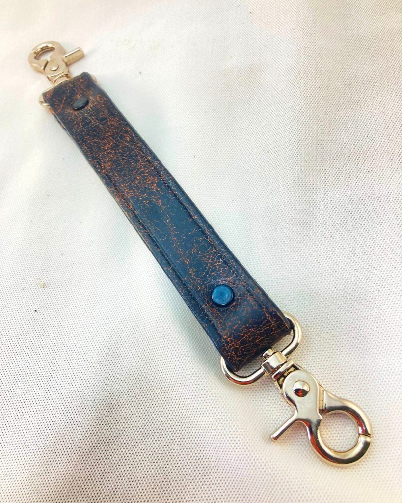 Distressed leather black replacement handle for luggage, briefcases, gym bag, cargo bag, etc.