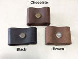 Keepers for leather drawstring
