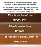 Leather Coach Colors available for use on Straps