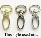 snap hooks used for 1/2 wide leather crossbody adjustable strap for hand bag