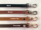 3/8 in. cross body leather strap