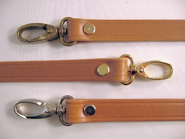 Pair London Tan 18" Cowhide Leather Handbag Purse Straps Handles