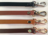 3/8 skinny thin cross body leather strap