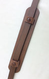 brown removable leather shoulder pad for bag, luggage or purse straps