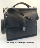 valuebeltsplus leather strap on a vintage Station coach bag