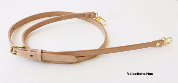 3/8 in. Vachetta Leather Wristlet Gamaguchi Pochette Bag Purse Wallet Strap