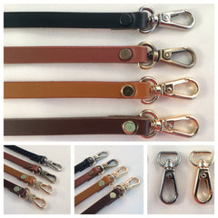 Thin 3/8 inch Leather Straps - Adjustable - Cross Body - Handles - Wristlets
