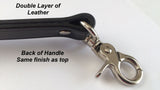Versatile 5/8" Leather Handle for Luggage, Briefcases, Instrument Cases, and Gym Bags - Available in 4 Colors