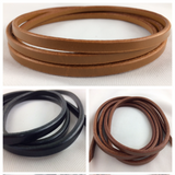 1/4 inch (7mm) finished leather string, drawstring for bags, pouches, hoodies, backpacks, duffle bags, etc. 