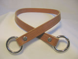 1 in. Leather Shoulder Purse Hand Bag Strap  w/ Round Gate Rings - 4 Colors