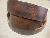 Antique Brown Leather  56" Strips Crafts DIY Projects 8-9 oz. - 6 Widths