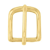 Tan Leather Men's Dress Belt with Brass Buckle - Classic Mid-Century Style