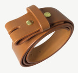 1.25  in. Quality Thick Leather Men's Dress Belt With Snap-on Removable Buckle