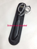Scissor holster belt clip on style black leather