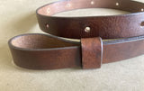 3/4" Leather Rifle Sling Antiqued Brown Distressed Gun Carbine - Adjusts 30"-42"