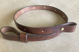 3/4" Leather Rifle Sling Antiqued Brown Distressed Gun Carbine - Adjusts 30"-42"