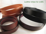 Finished Leather Strips Blanks Strips for Crafts 9-10 oz.  7 widths & 4 colors