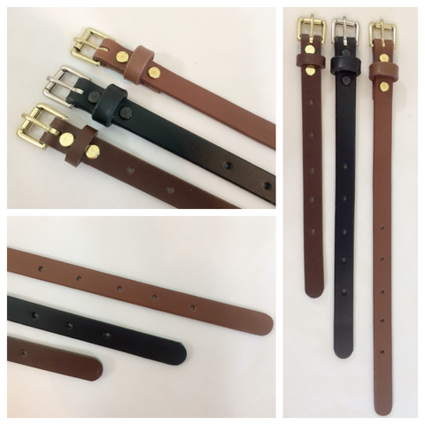 Leather Strap Extender - 3/4 Wide - Solid Brass #19 Hook - Choice