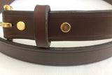 1.25 in. wide dress belt solid brass buckle