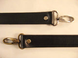 1 in. Black 1 in. Leather Cross Body Messenger Bag Replacement Strap