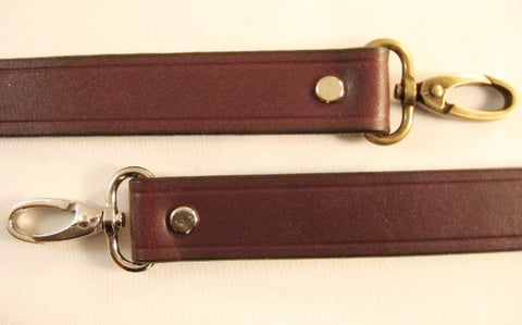 RED Premium Faux Leather Purse Strap - 1/2 Wide - Gold or Nickel