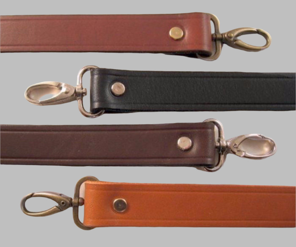 thumbnail image 2 of 5/8" Cowhide Leather Purse Strap Replacement – Detachable, Gold Tone Accents, USA Made 2 of 5